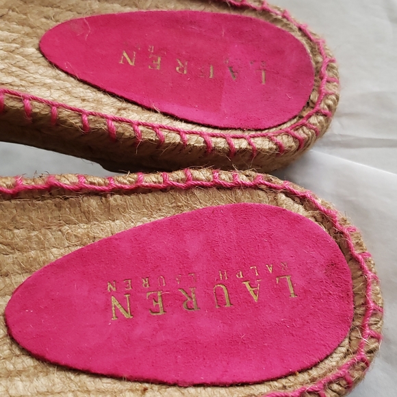 Ralph Lauren NEW Womens Suede Leather Mule Slide Espadrille SlipOn Arch Support - Picture 8 of 12